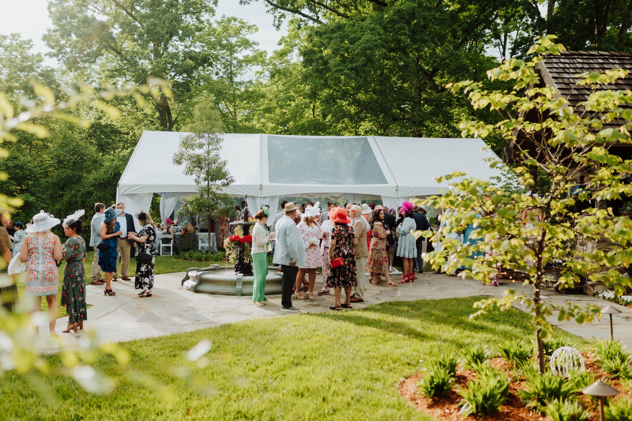 Photo of tented garden party